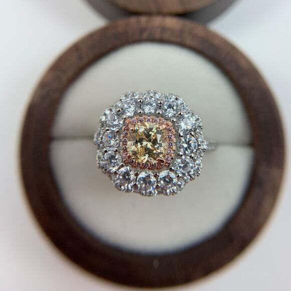 2 Carat Citrine Sterling Silver Ring - Picture 3 of 13